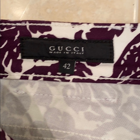 Gucci Pants Wide Leg purple print Size 42 - Picture 4 of 15